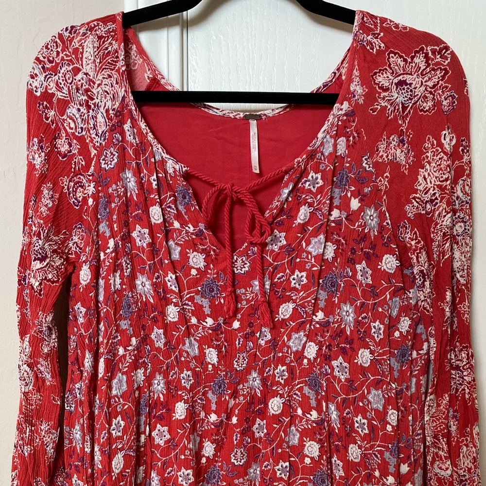 Free people mini long sleeve skirt